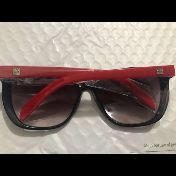 Black Shade EYEWEAR w/ Red Temples - Picture 2 of 6
